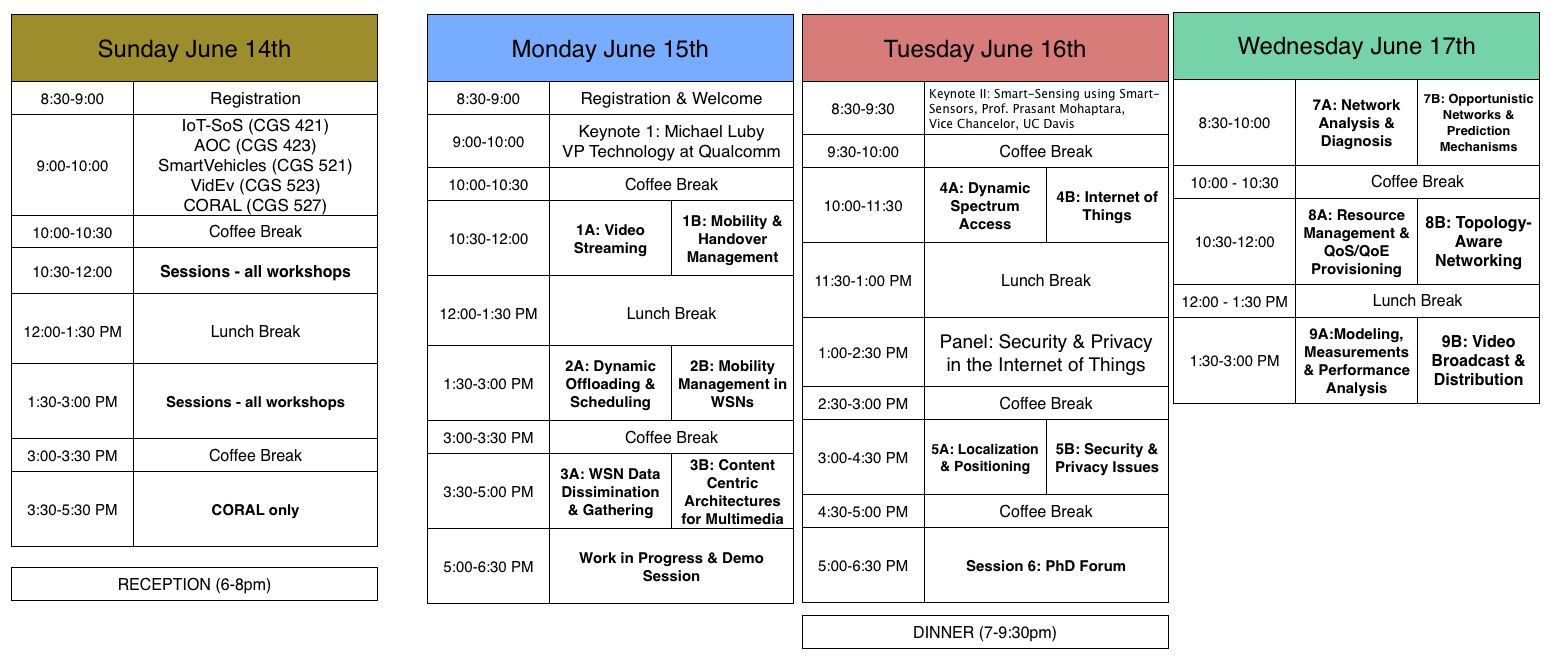 program schedule